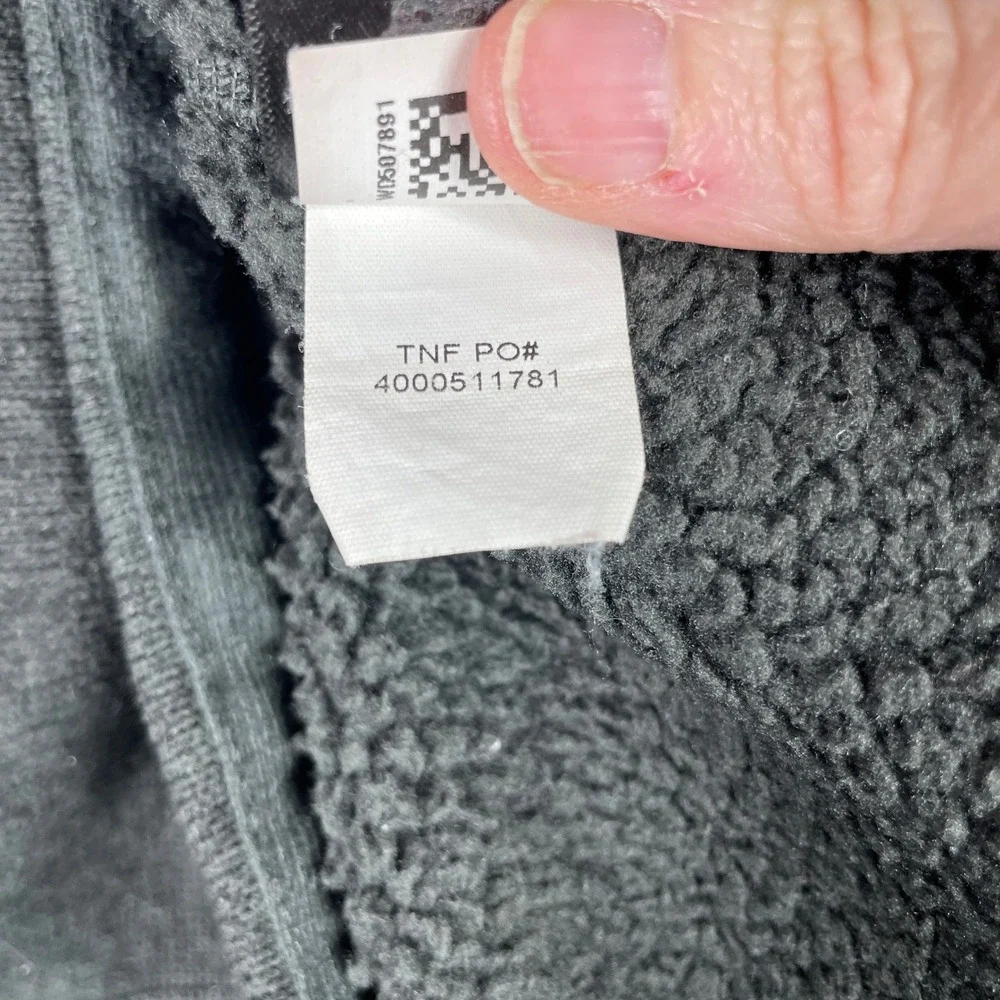 The North Face Fleece Pullover Mens L Gray Gordon Lyons Quarter Zip Sherpa Lined